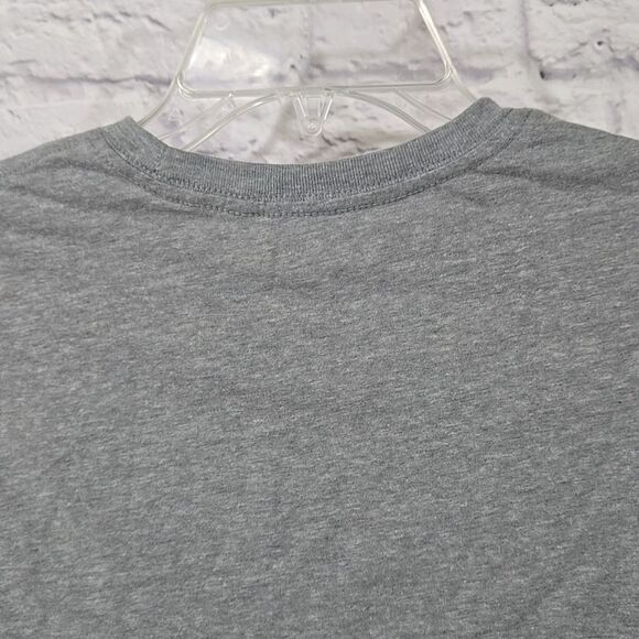 Boys 10/12 Christmas Shirt Santa Skeletons Dancing Floss Dance Backpack Kid Gray - Picture 9 of 9